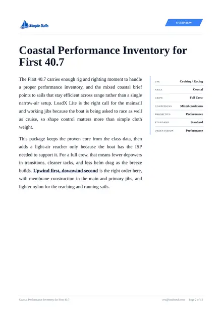 Overview page from First 40.7 proposal